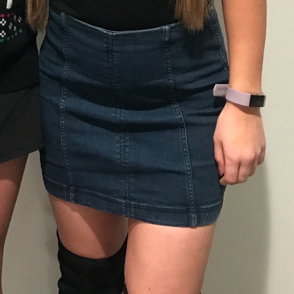 Free People Jean Skirt